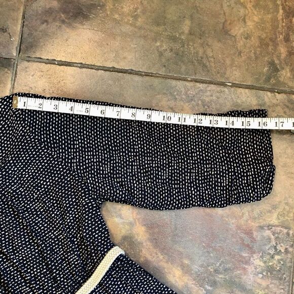 Motherhood Maternity Navy with White Dots Collar and Belt Dress - Picture 7 of 14